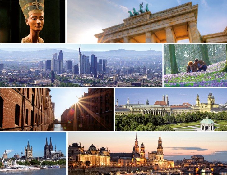 Illustration meistbesuchte deutsche Städte Illustration meistbesuchte deutsche Städte